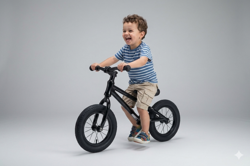 Loopfiets, 2 jaar loopfiets, royo loopfiets zwart, stoer, kopen