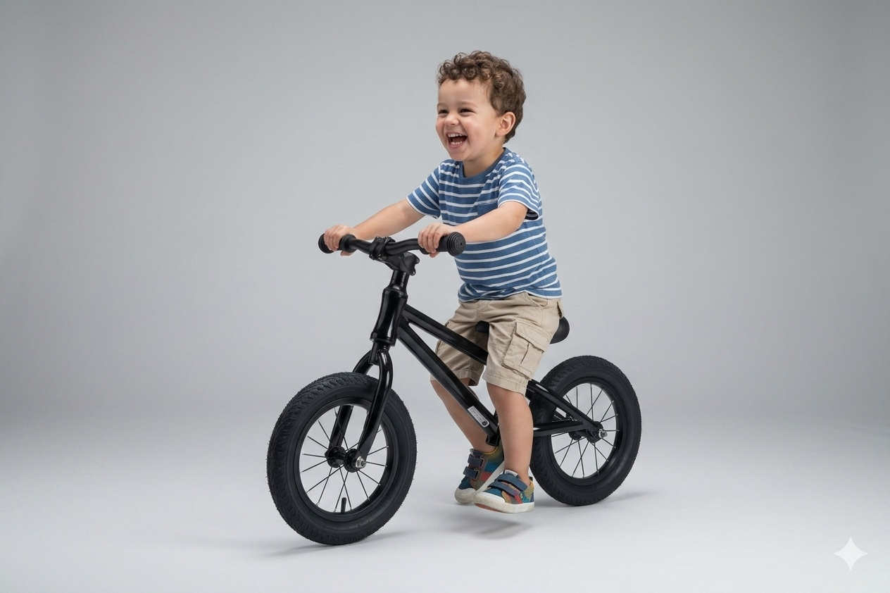 Loopfiets, 2 jaar loopfiets, royo loopfiets zwart, stoer, kopen