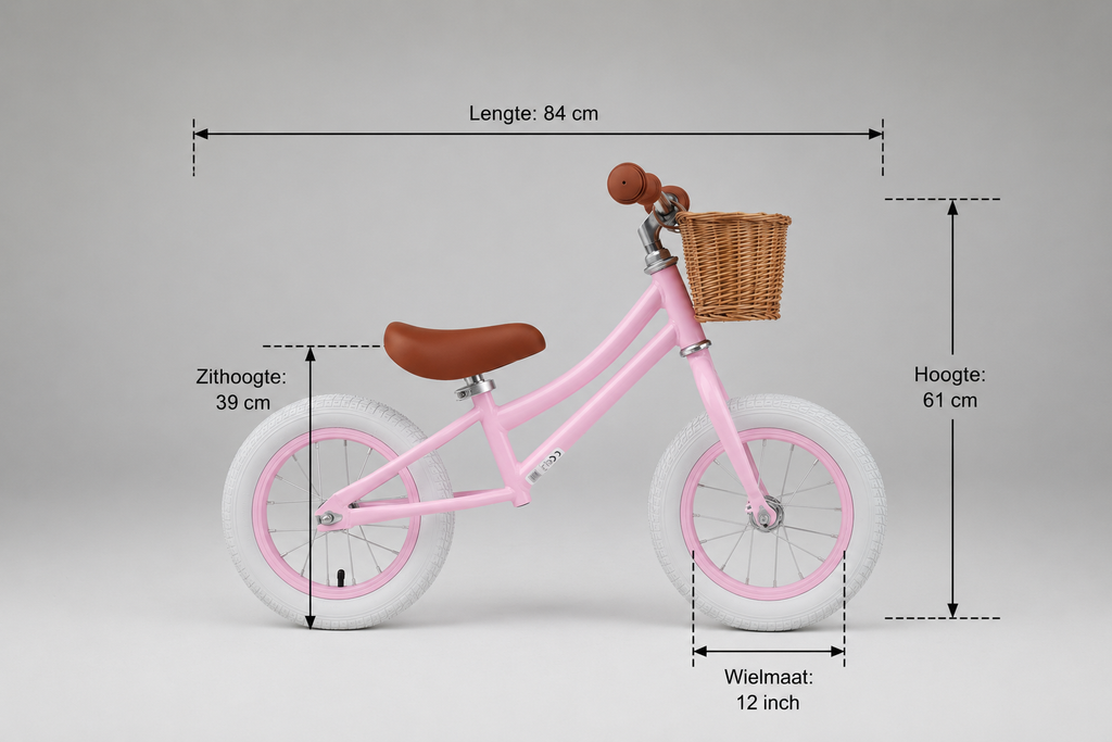 Royo loopfiets loopfiets roze pink balance bike 2 jaar mandje royo loopfiets loopfiets 2 jaar