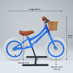 Royo loopfiets blauw mandje maten meisjes fiets loopfiets 2 jaar